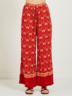 Spell Jewel Wide-Leg Palazzo Pants - Copper